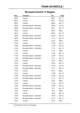 train schedule