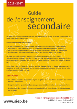 Guide de l`enseignement Secondaire Liège 2016-2017