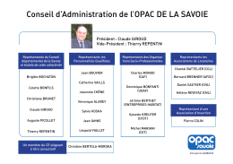 Conseil d`Administration de l`OPAC de la Savoie