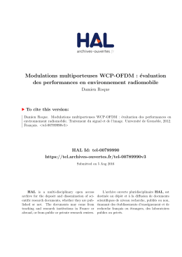 Modulations multiporteuses WCP-OFDM : évaluation des - Tel