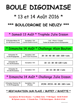 Concours Double 13