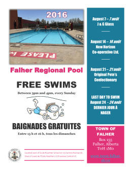 free swims - Town of Falher