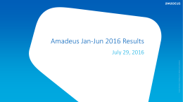 H1 2016 Results Presentation - Investor relations at Amadeus