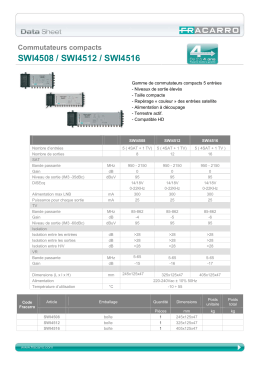 Commutateurs compacts SWI4508 / SWI4512 / SWI4516