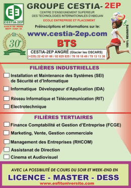 Page 1 GROUPE CESTIA- 2EP CENTRE D`ENSEIGNEMENT