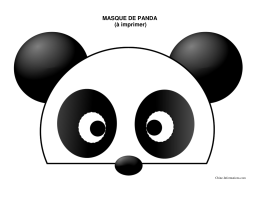 MASQUE DE PANDA (à imprimer)