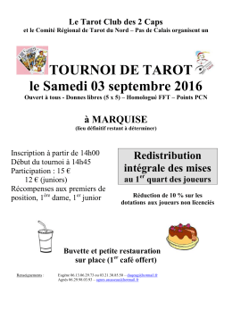 marquise 03/09 - Tarot Club du Boulonnais