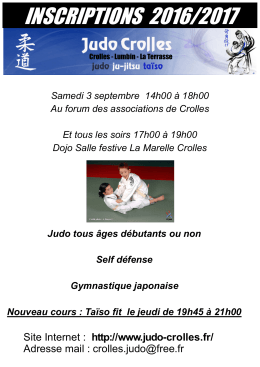 Affiche - Judo Club de Crolles