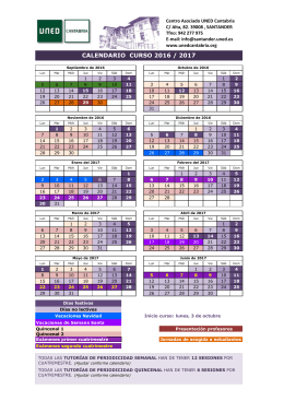calendario curso 2016 / 2017