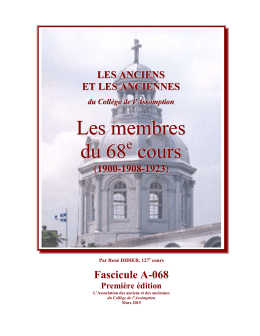 cours - Collège de l`Assomption