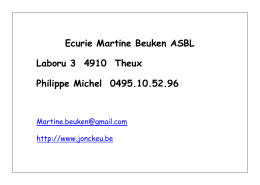 Ecurie Martine Beuken ASBL Laboru 3 4910 Theux Philippe Michel