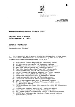 Assemblies of the Member States of WIPO