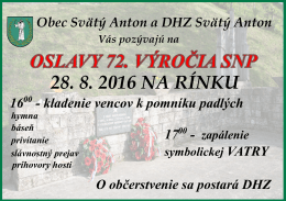Oslavy SNP - Svätý Anton