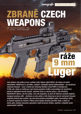 Zbraně Czech Weapons ráže 9 mm Luger