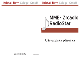 Uživatelská příručka - Kristall Form Spiegel GmbH