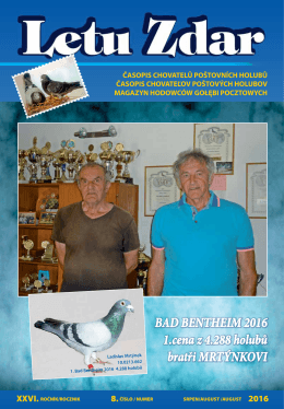BAD BENTHEIM 2016 1.cena z 4.288 holubů bratři MRTÝNKOVI