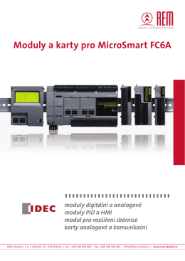 Moduly a karty pro MicroSmart FC6A - REM