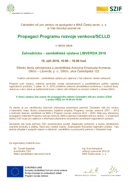 Propagaci Programu rozvoje venkova/SCLLD