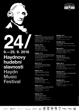 plakát k 24. Haydnovým hudebním slavnostem