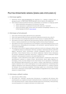 polityka prywatności serwisu [www.card.stepcloser.pl]