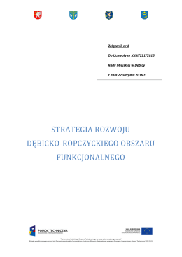 Strategia rozwoju Dębicko - Ropczyckiego Obszaru Funkcjonalnego