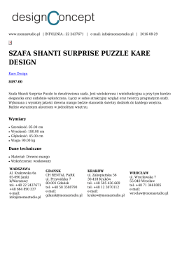 szafa shanti surprise puzzle kare design