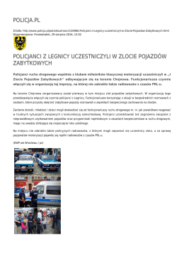 policja.pl policjanci z legnicy uczestniczyli w zlocie pojazdów