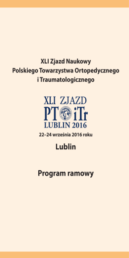 Lublin Program ramowy - XLI Zjazd Naukowy Polskiego