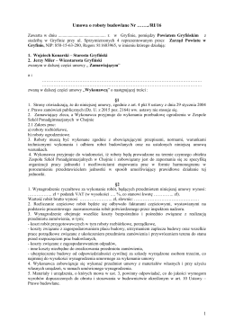 projekt umowy - Powiat Gryfiński