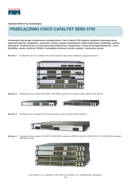 PRZEŁĄCZNIKI CISCO CATALYST SERII 3750