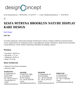 szafa witryna brooklyn nature display kare design