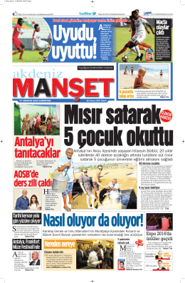AOSB`de ders zili çaldı - Antalya Haber - Haberler