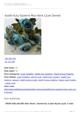 Kadife Kutu Süsleme Mavi Renk Çiçek Demeti