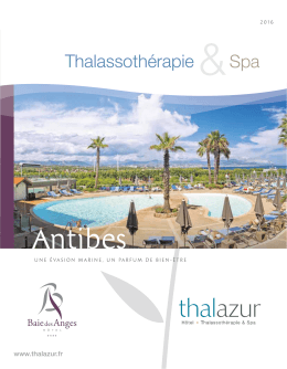 Brochure séjours et tarifs thalasso Thalazur Antibes 2016
