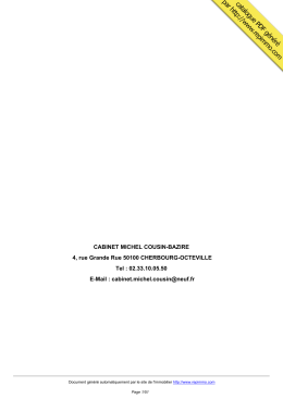 Catalogue immobilier de CABINET MICHEL COUSIN