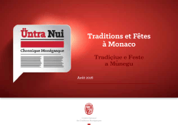 Traditions et Fêtes à Monaco - Comité National des Traditions