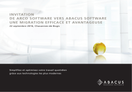 ARCO vers ABACUS Software: une migration efficace et avantageuse