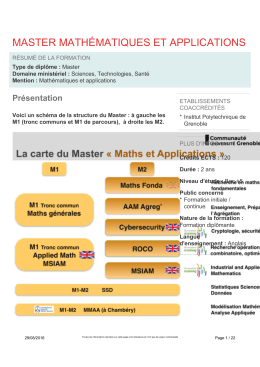 master mathématiques et applications