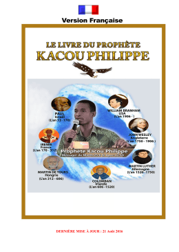 Télécharger gratuitement le livre du Prophète Kacou Philippe