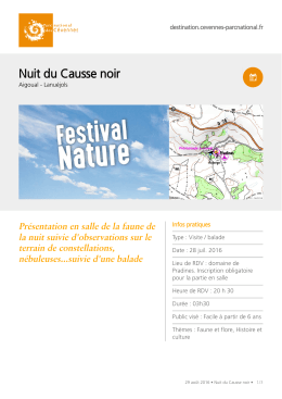 Nuit du Causse noir - Destination Parc national des Cévennes