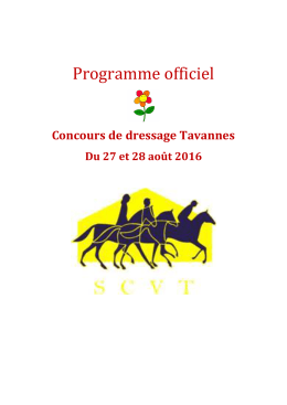 Programme - Société de cavalerie
