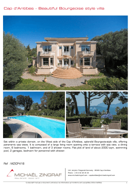 Cap d`Antibes - Beautiful Bourgeoise style villa
