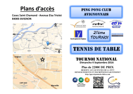 Flyer - Ligue PACA Tennis de Table