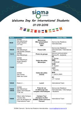 Welcome Day for International Students