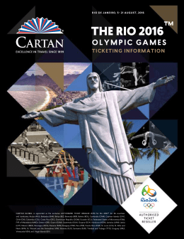 Rio 2016 Ticket Brochure