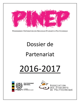 Dossier de Partenariat - PINEP