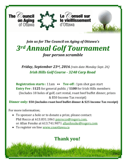 Tournoi annuel de golf - Centre d`information communautaire d`Ottawa
