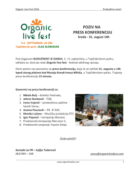 Press Konferencija Organic Fest