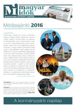 Médiaajánló 2016
