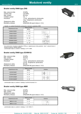 Modulové ventily